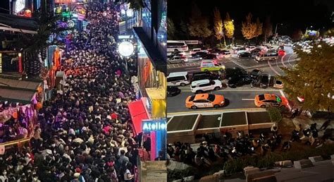 crowd crush itaewon stampede video  viral  halloween