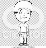Depressed Teenage Boy Adolescent Outlined Coloring Clipart Vector Cartoon Cory Thoman sketch template