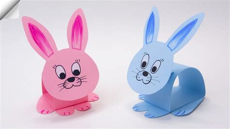 easy paper rabbit craft ideas paper crafts  kids paper rabbit