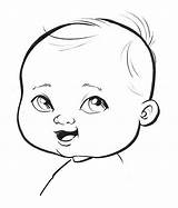 Draw Baby Drawing Babies Caricatures Easy Cartoon Outline Small Average Face Drawings Babys Caricature Nose Faces Head Clipart Seven Lesson sketch template