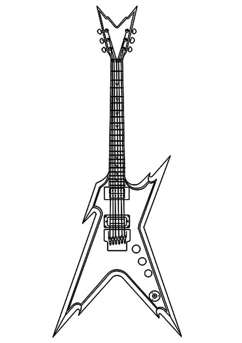 printable electric guitar coloring pages amanda gregorys