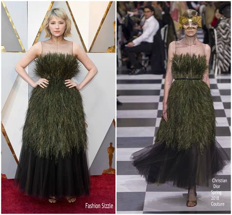 haley bennett in christian dior couture 2018 oscars