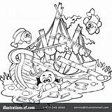 Coloring Ship Sunken Shipwreck Pages Clipart Pirate Drawing Paul Illustration Color Boat Template Visekart Royalty Printable Drawings Getdrawings Rf Getcolorings sketch template