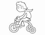 Rapaz Triciclo Ragazzo Pintar Colorare Tricicle Disegno Dibuix Acolore Dibuixos sketch template