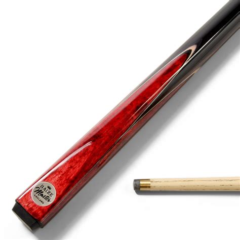 baize master   silver series red victory pc ash snooker pool cue  mm layered tip