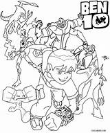 Coloring Ben Pages Print Aliens Printable Ben10 Everfreecoloring Xcolorings sketch template