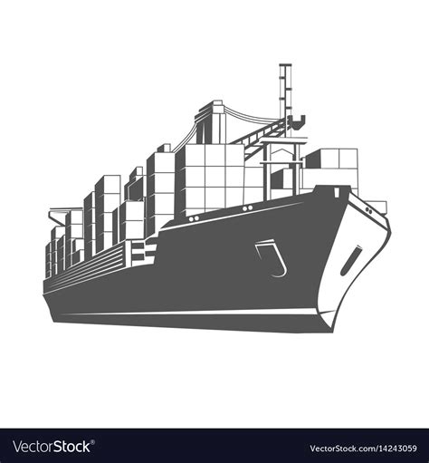 ship logo template royalty  vector image vectorstock
