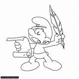 Smurf Coloring Pages Smurfs Poet Print Printable Kids Bestcoloringpagesforkids sketch template
