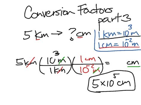 conversion factors part  chemistry science unit conversion showme