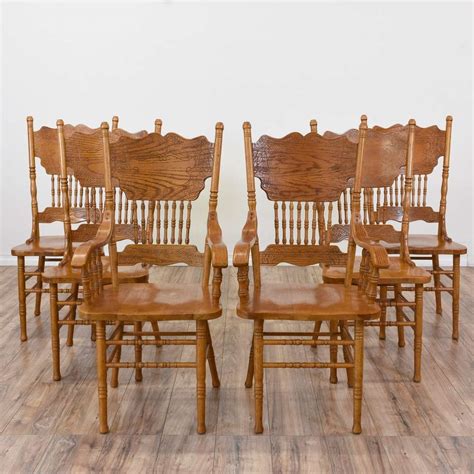 set   carved light oak dining chairs loveseatcom  auctions