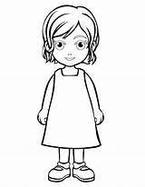 Girl Coloring Little 82kb sketch template