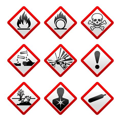 hazard symbols clipart