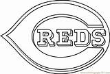 Reds Cincinnati Coloringpages101 Baseball Teams sketch template