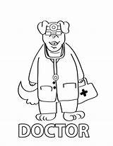 Doctor Pages Coloring Kids sketch template