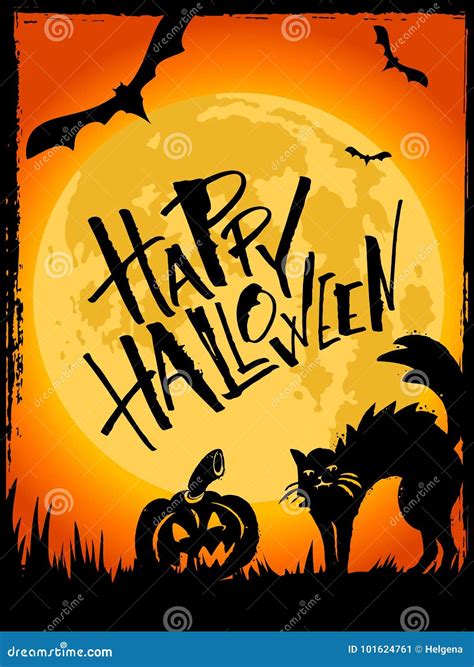 happy halloween card stock vector illustration  lantern