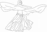 Veil Double Shira Belly Dance Drawing sketch template