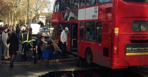 london bus crash in kennington road leaves two in critical condition