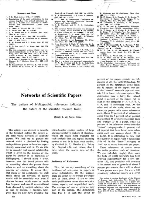 networks  scientific papers science