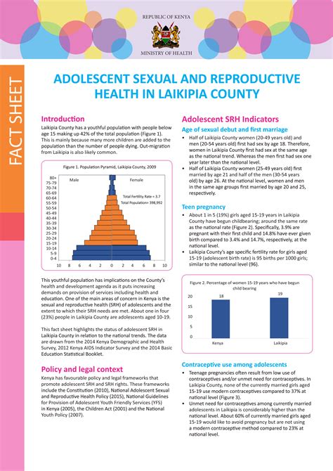 adolescent sexual and reproductive health in laikipia county african