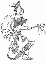 Coloring Native American Wow Pow Pages Indian Dance Color Clipart Dancer Drawing Americans Colouring Indians Doing Traditional Books Sheets Powwow sketch template