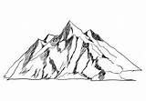 Montagne Croquis Trait Vecteur Dessins Graphique sketch template