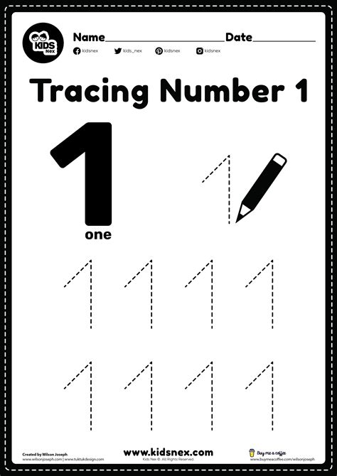 number  tracing worksheet  printable