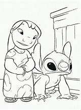 Stitch Lilo Coloring Kids Pages Printable sketch template
