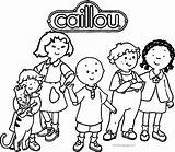 Coloring Caillou Family Friends Wecoloringpage Pages sketch template
