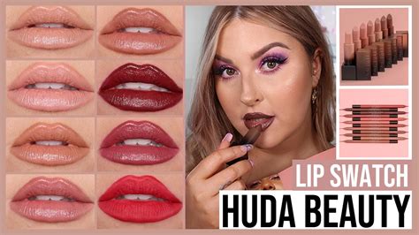 Lip Swatches 💄 Huda Beauty Power Bullet Cream Glow Lipstick Full