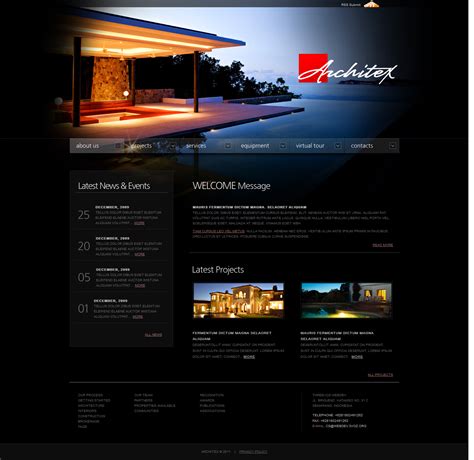 website company profile template architect