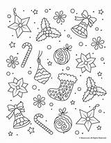 Christmas Coloring Adult Pages Pattern Easy Printable Printables Beautiful Kids sketch template