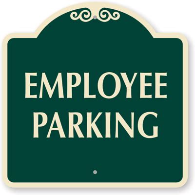 employee parking signs  stencils reserved parking signs
