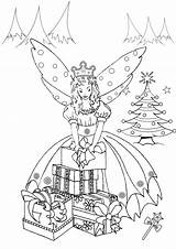 Fairy Christmas Coloring Pages Kids Colouring Print Printable Color Fairies Sheets Online Choose Board sketch template