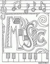 Music Coloring Sheets Pages Library Clipart Colouring sketch template