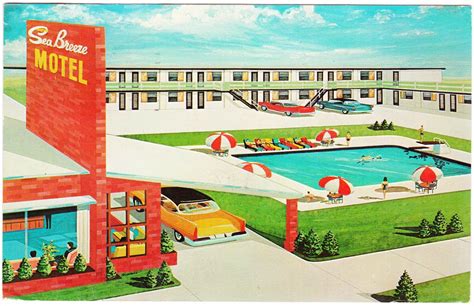 Saturday S Postcards 1950s Motels In Florida And New Jersey Vintage