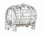 Barrel Beer Keg Sketch Illustration Vector Vintage Graphicriver sketch template