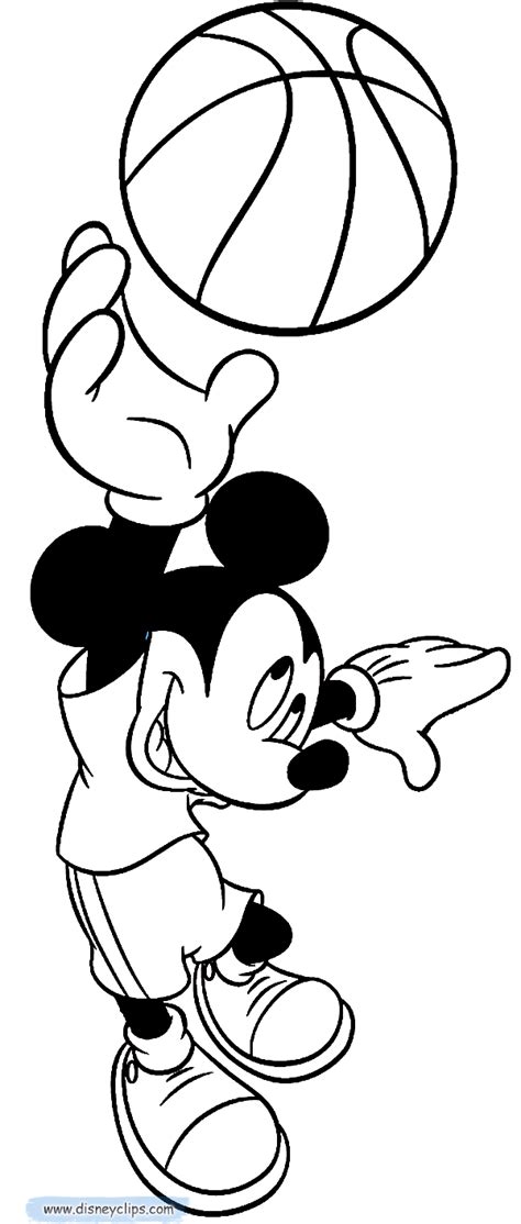 mickey mouse basketball coloring page mickey mouse coloring pages