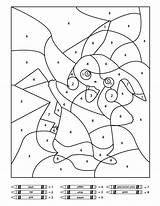 Pokemon Number Color Coloring Printable Pikachu Pages Worksheets Sheets Kids Numbers Printables Math Activities Colouring Para Con Sheet Drawing Easy sketch template