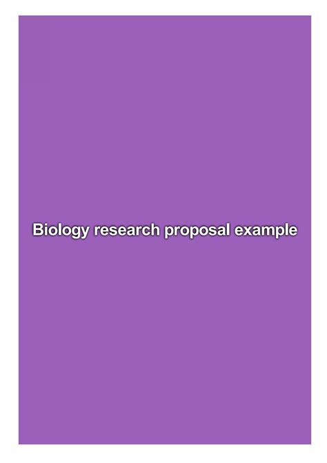 biology research proposal   lopez brittany issuu
