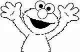 Coloring Pages Sesame Street Face Elmo Popular sketch template