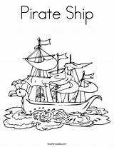 Coloring Pirate Ship Noodle Twisty Built California Usa sketch template