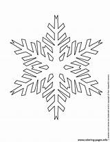 Coloring Snowflake Pages Easy Printable Color sketch template
