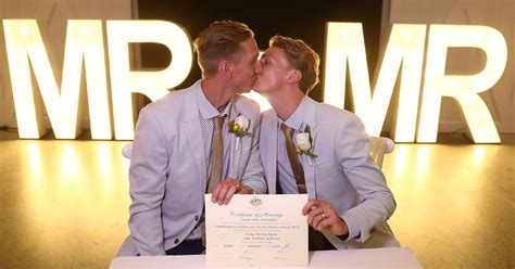 gay australian athlete couple marries as same sex marriage is legal