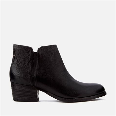 clarks women s maypearl ramie leather ankle boots in black lyst