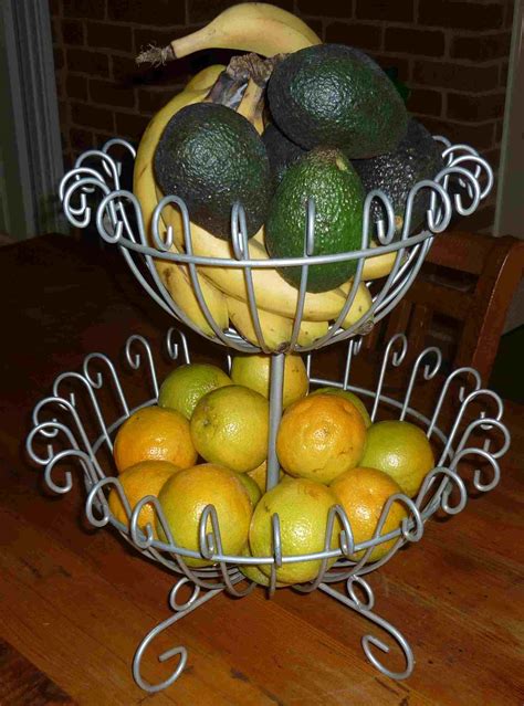 simpleliving  tiered metal fruit basket