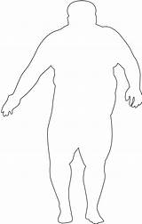 Obese Silhouettes Outline Coloring Pages sketch template