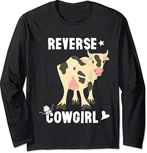 reverse cowgirl shirt funny t shirts for women adult humor long sleeve
