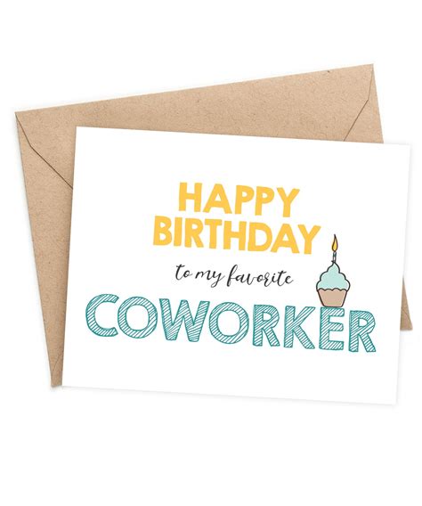 coworker birthday card funny birthday card cards  etsy