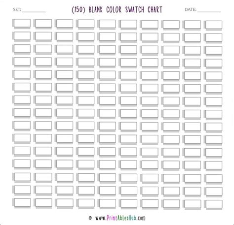 printable         blank color swatch