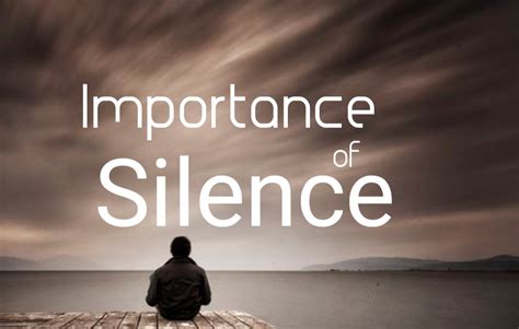 importance  silence